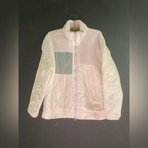 Universal Thread Cream and Gray Teddy Jacket